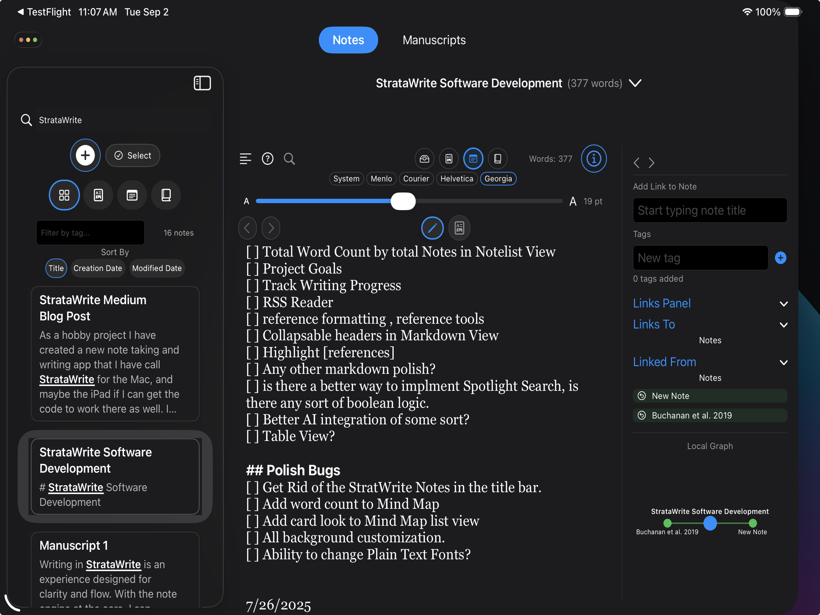 StrataWrite screenshot 3